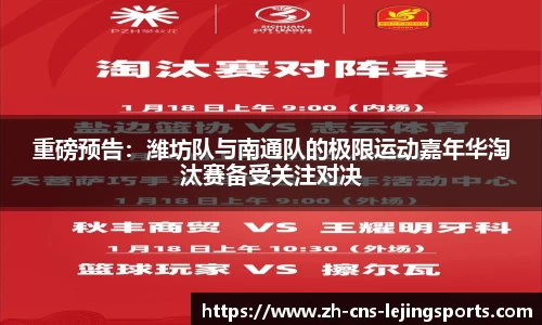 重磅预告:潍坊队与南通队的极限运动嘉年华淘汰赛备受关注对决