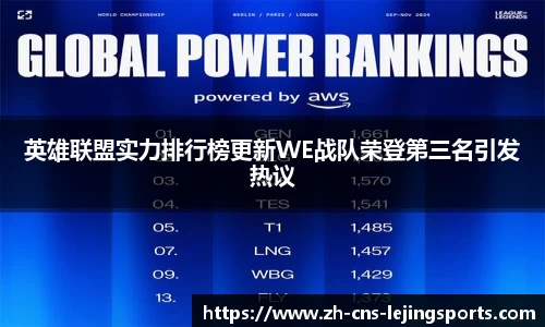 英雄联盟实力排行榜更新WE战队荣登第三名引发热议